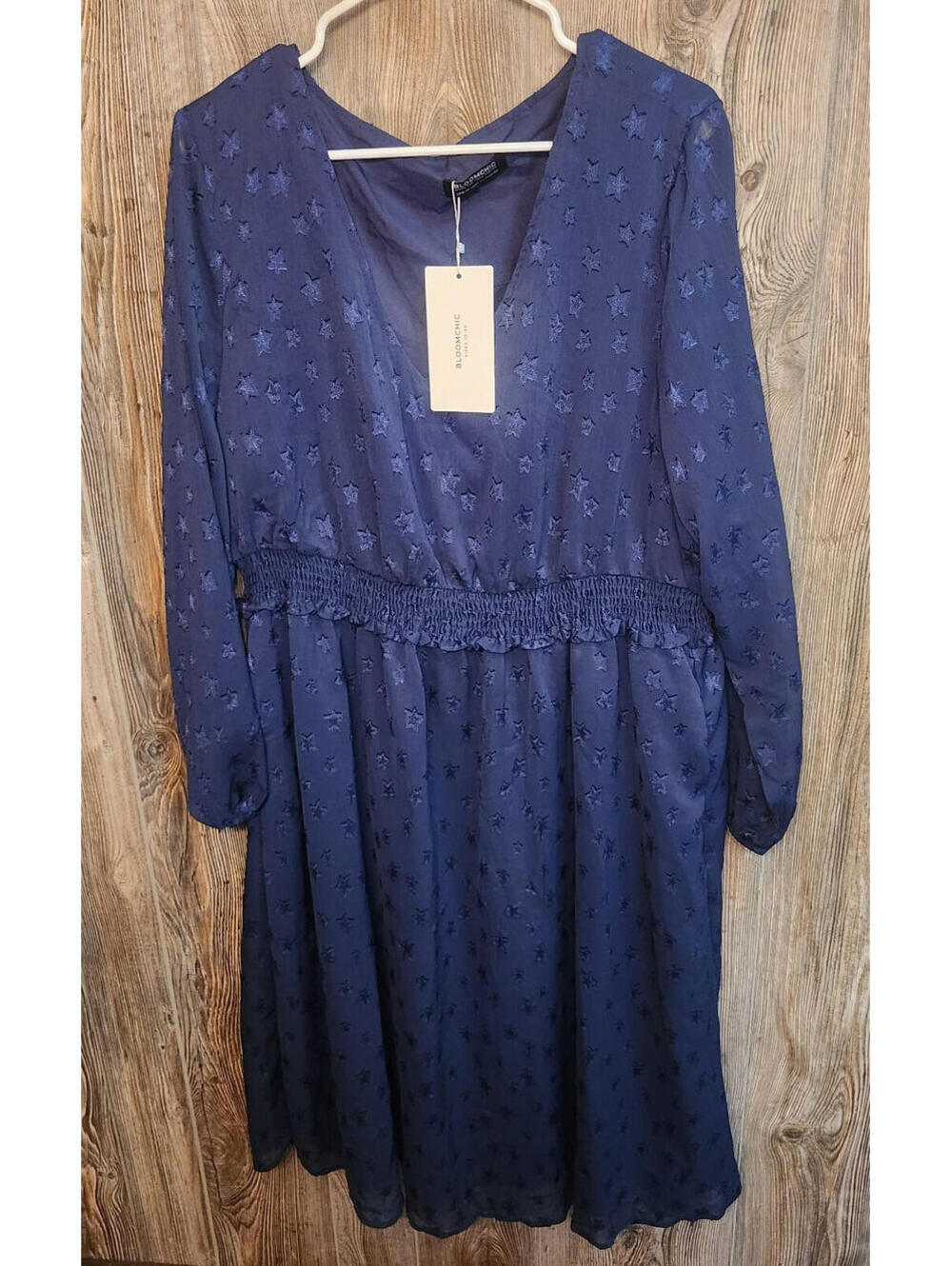 Bloomchic "Shooting Star" Business Dress Women Size 18-20 Dark Blue {NEW TAGS}